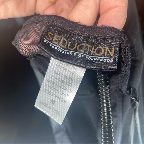 Seduction By Fredrick’s Of Hollywood Blue Black Lace - Picture 10 of 10